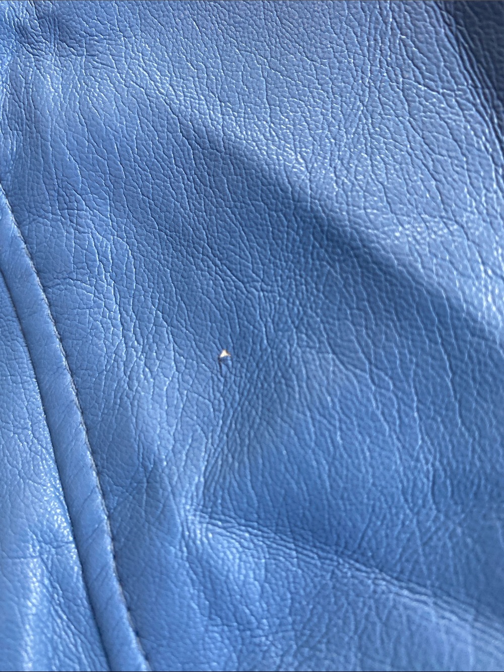 Aritzia Babaton Blue Vegan Leather Button Up Shirt Jacket Medium - Picture 9 of 14